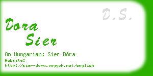dora sier business card